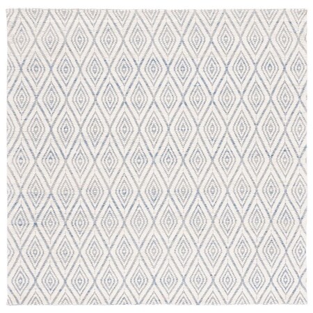 Safavieh 6 x 6 ft. Marbella Hand Woven Square Area Rug Blue & Ivory MRB308M-6SQ